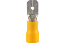 RUWAG PRE-INS MALE DISCONNECT YELLOW 6.3MM 8 PER PACK