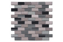 GLOBAL STONE MOSAIC GLASS STONE MIXED MYSTIC INTERLOCK 300X276MM
