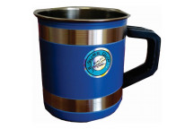 MOTOQUIP MUG WITH HANDLE STAINLESS STEEL BLUE MATT FINISH 9CM