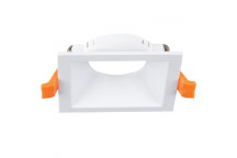 BRIGHTSTAR DOWN LIGHT SQUARE WHITE POLYCARB 89MM