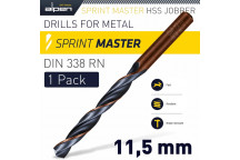 ALPEN HSS SPRINT MASTER 11.5MM X1 SLEEVED DIN338 DRILL BIT