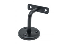 POWDER COATED STEEL BLACK HANDRAIL 90 DEGREE 64MM