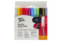 ATLAS CRAFT FINE TIP 1MM ACRYLIC PAINT PEN 12PIECE