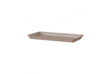 ARTEVASI CAPRI XL RECTANGULAR TAUPE PLASTIC PLANT BOX 60CM
