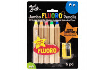 PENCIL COLOURING CRAFT MMKC0195 JUMBO NEON COLOURS 5PIECE