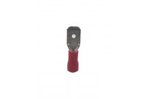 HELLERMANN 1DM RED CABLE LUG 6.35MM 10PIECE