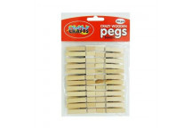PEGS WOODEN NATURAL 3.5CM 8PIECE