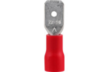 RUWAG PRE-INS MALE DISCONNECT RED 6.3MM 25 PER PACK