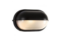 EUROLUX BLACK LARGE EYELID OVAL BULKHEAD 100W
