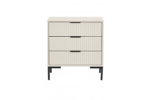 MELAMINE COTTON PARIS BEDSIDE TABLE DRAWER UNIT 600X500X400MM