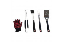 UTENSIL SET BRAAI TOOLS STAINLESS STEEL 5PIECE ALVA