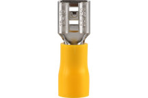 RUWAG YELLOW TERMINAL CABLE PRE-INS FEMALE DISCONNECT 6.3MM 8PER PACK