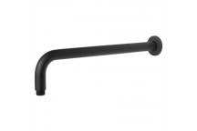ROUND SHOWER ARM BLACK 400MM.
