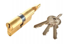 CYLINDER EURO TURN KNOB  J501BRCLAM BRASS 60MM   JAGUAR