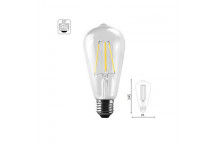OLITE TRANSPARENT DIMMABLE E27 LED FILAMENT BULB ST64 8W