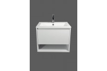 WHITE WALL HUNG CONGO CABINET WITH BASIN 600X460X440MM