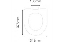 WIRQUIN WHITE SHORTLAND SOFT CLOSE HINGE TOILET SEAT