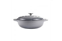 ROUND CASSEROLE (DISH)(C/I)(4L)(GREY)