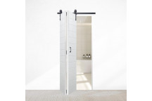 PINE WHITE MATT BI-FOLD BARN SLIDING DOOR 2050X911MM