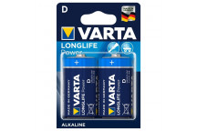 VARTA LONGLIFE POWER BATTERY D 2 PER PACK