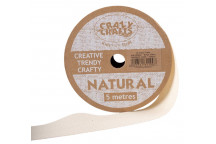 BEIGE CRAFT RIBBON JUTE 35MMX5M