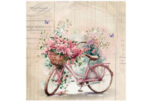 PAPER PRINT PINK BICYCLE DECO 300MM