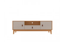 CEDAR/OFF WHITE 60 INCH TV 2 DOORS AND 1 DRAWER ESMERALDA PLUS STAND