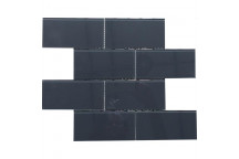 GLOBAL STONE GLASS SUBWAY MOSAIC CHARCOAL 300X300MM