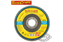 TORKCRAFT FLAT 120 GRIT ZARCONIUM ROUND EDGE FLAP DISC