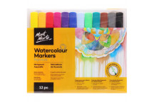 MARKER WATERCOLOUR CRAFT MMPM0043 WATER BASED 4MM BULLET TIP 12PIECE