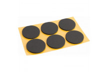 SAFETOP BUMPER ROUND BLACK  30X2.5MM 6PP NON-SLIP ADHESIVE