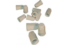 PORCELAIN MIDGET SCRUIT SCREW ON CONNECTORS 100 PER PACK