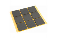 SAFETOP BUMPER SQUARE BLACK  25X25X2.5M 9PP NON-SLIP ADHESIVE