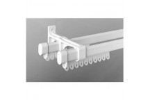 CURTAIN TRACK SINGE WHITE PLASTIC BRACKET  2 PER PACK