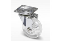 CHROME PLATED TRANSPARENT FURNITURE CASTOR 35MM