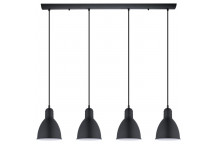 EUROLUX BLACK 4LIGHT PRIDDY PENDANT LIGHT 975MM