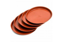 BROWN PLASTIC FLOWERPOT SAUCER 35CM