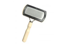 PET COMB WOOD RECTANGLE BLACK 17X10X5.5CM