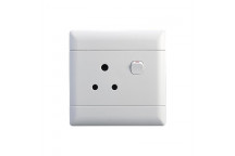 NEU WHITE DOUBLE SWITCH SOCKET 100X100