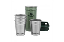 STANLEY SET SHOT GLASS NESTING HAMMERTONE GREEN