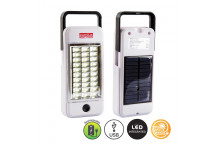 EUROLUX WHITE EMERGENCY RECHARGEABLE SOLAR LED LIGHT