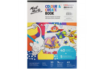 BOOK COLOURING CRAFT MMKC0215 COLOUR DRAW 30SHEETS 5BLANK SHEETS A3