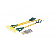 LASHER LADIES SPADE FORK AND RAKE GARDEN TOOL KIT