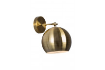 EUROLUX WALL LIGHT ROUND ANTIQUE BRASS