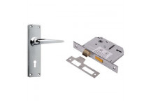 E-LOCKSET 2 LEVER CHROME LOCKSET