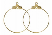 GOLD CRAFT HOOP EARRING 3CM 4PIECE