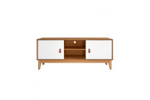 CEDAR/WHITE 60INCH SAFIRA PLUS 2 DOOR TV STAND