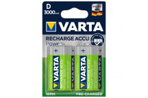 VARTA RECHARGEABLE BATTERY D3000MAH 2 PER PACK