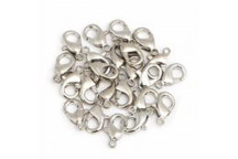 NICKEL LOBSTER FINDINGS 14MM 9PIECE