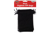 CRAFT ORGANZA GIFT BAG BLACK 15X10CM